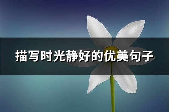 描写时光静好的优美句子(精选68句)