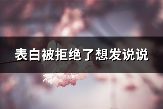 表白被拒绝了想发说说(通用43句)