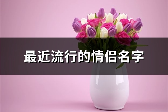 最近流行的情侣名字(63个) 最近流行的情侣名字(63个)