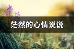 茫然的心情说说(必备41句)