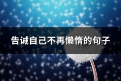 告诫自己不再懒惰的句子(必备67句)