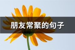 朋友常聚的句子
