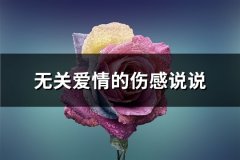 无关爱情的伤感说说