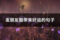 发朋友圈带来好运的句子(通用34句)