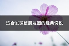 适合发微信朋友圈的经典说说(推荐67句)