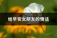 给早安女朋友的情话(优选65句)