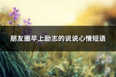 朋友圈早上励志的说说心情短语(必备66句)