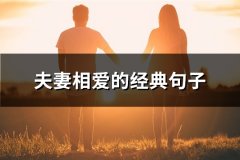 夫妻相爱的经典句子(热门73句)