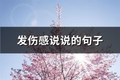发伤感说说的句子(必备65句)