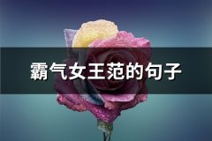 霸气女王范的句子(精选65句)