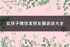 女孩子微信发朋友圈说说大全(汇总97句)
