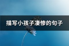 描写小孩子凄惨的句子(精选70句)