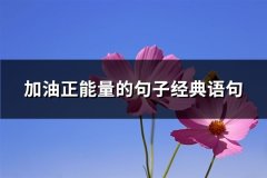 加油正能量的句子经典语句(优选85句)