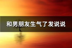 和男朋友生气了发说说(精选72句)