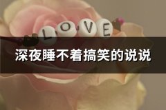 深夜睡不着搞笑的说说(优选79句)