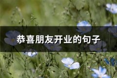 恭喜朋友开业的句子(推荐69句)
