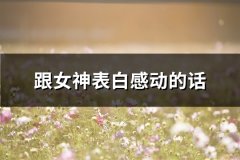 跟女神表白感动的话(共105句)