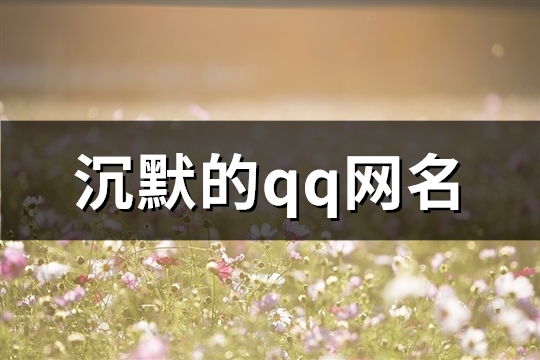 沉默的qq网名(精选118个)