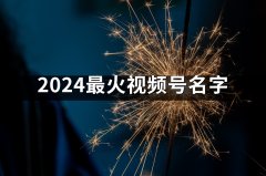 2024最火视频号名字(共1004个)